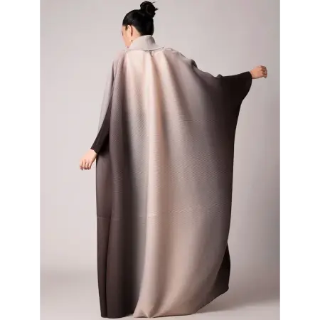 عباية نسائية مقاس كبير فستان إسلامي رسمي متواضع مياكي مطوي سترة كبيرة قابلة للتمدد للمهرجانات التقليدية للعيد