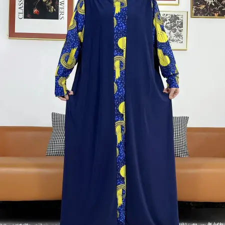 2026 عباية نسائية سادة للمسلمات، ثوب صلاة رمضان، مع قبعة مدمجة، رداء فضفاض بنقشة زهور، دبي تركيا الشرق الأوسط